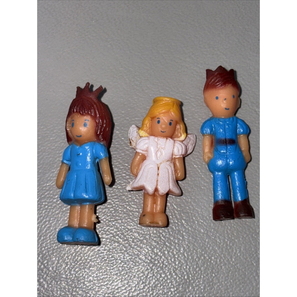 Vintage Polly Pocket Set of 3 Dolls Figures Midge Doll House‎ Minis Collectible